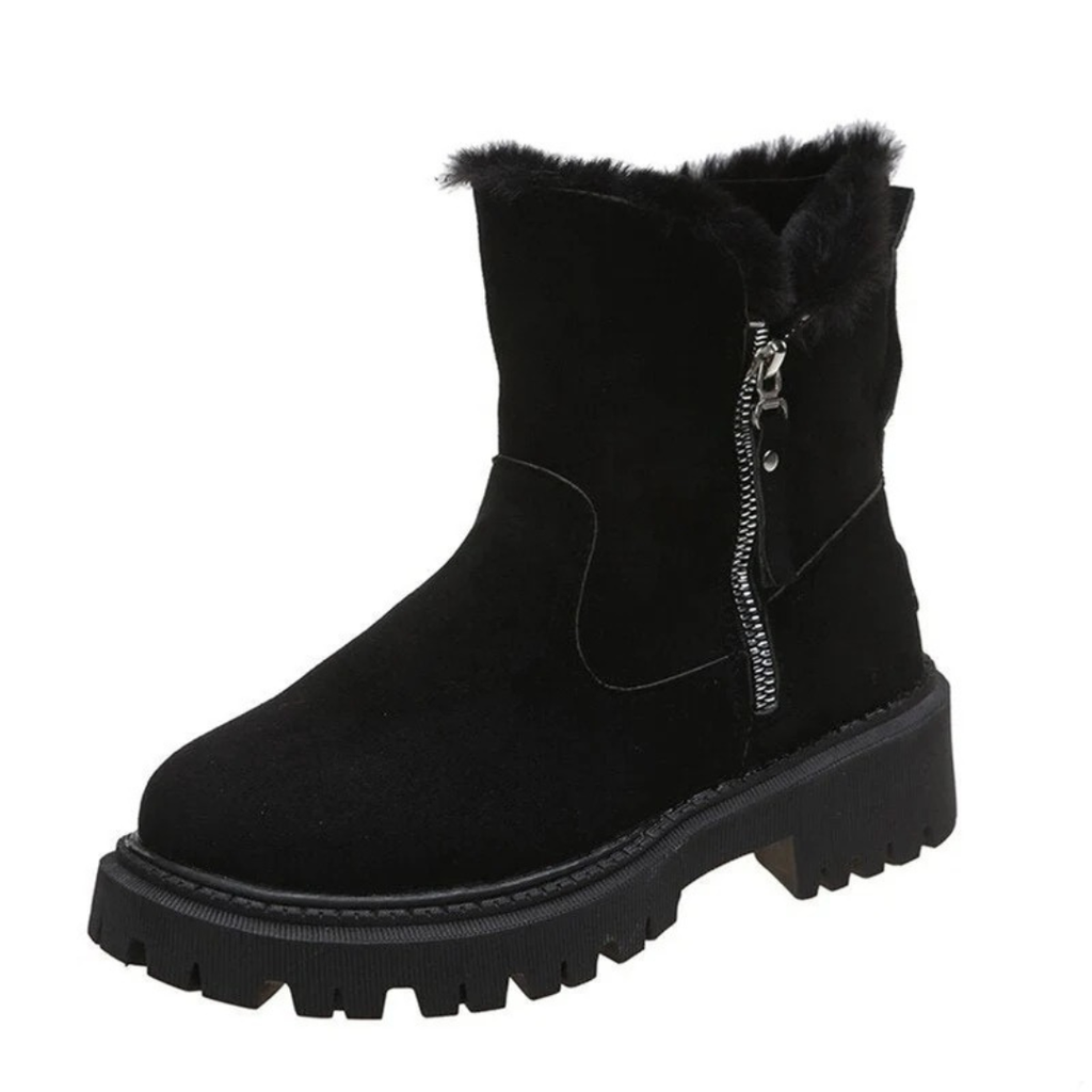 Yara | Damen Orthopädische Winter Stiefeletten Aus Wildleder Mit Weichem Futter Und Reißverschluss