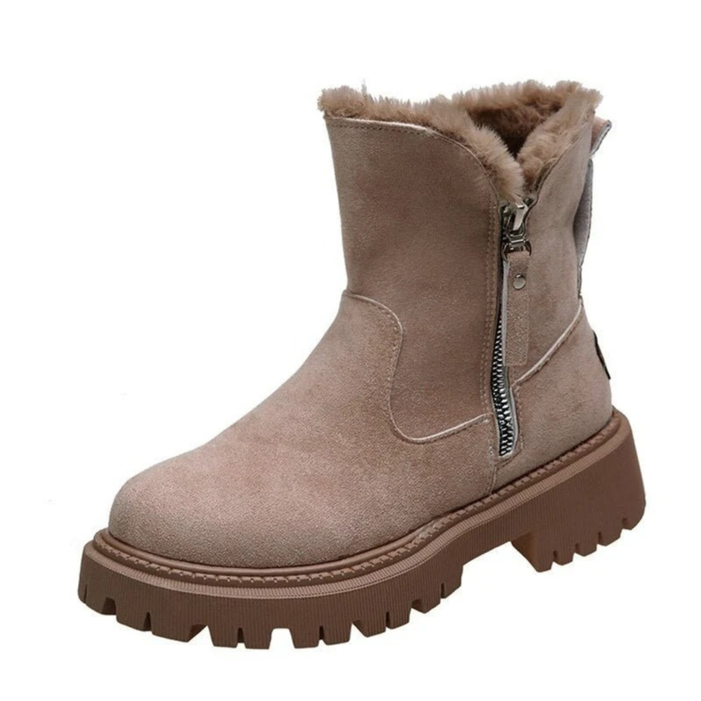 Yara | Damen Orthopädische Winter Stiefeletten Aus Wildleder Mit Weichem Futter Und Reißverschluss