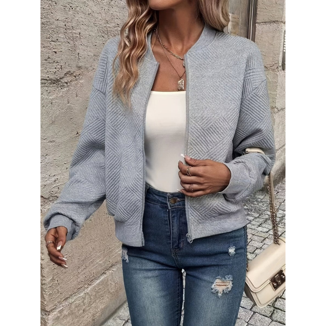 Yasmina | Bomberjacke Damen mit Reißverschluss und Taschen