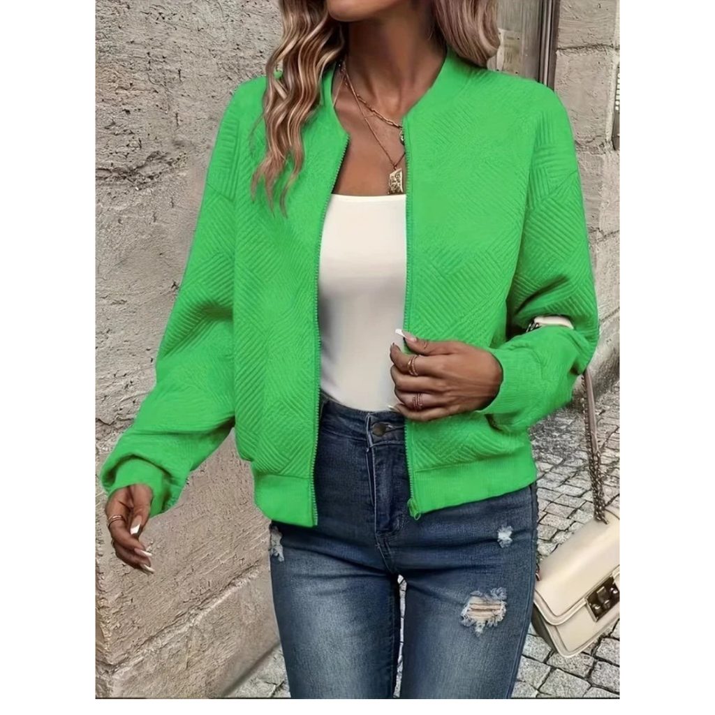 Yasmina | Bomberjacke Damen mit Reißverschluss und Taschen
