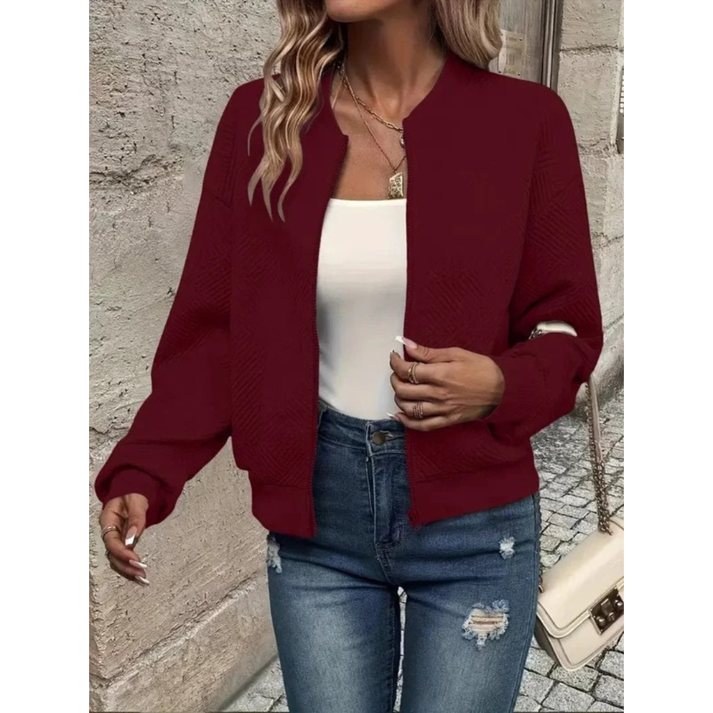 Yasmina | Bomberjacke Damen mit Reißverschluss und Taschen