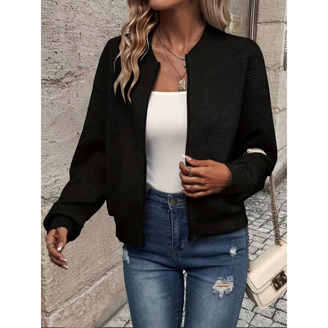 Yasmina | Bomberjacke Damen mit Reißverschluss und Taschen