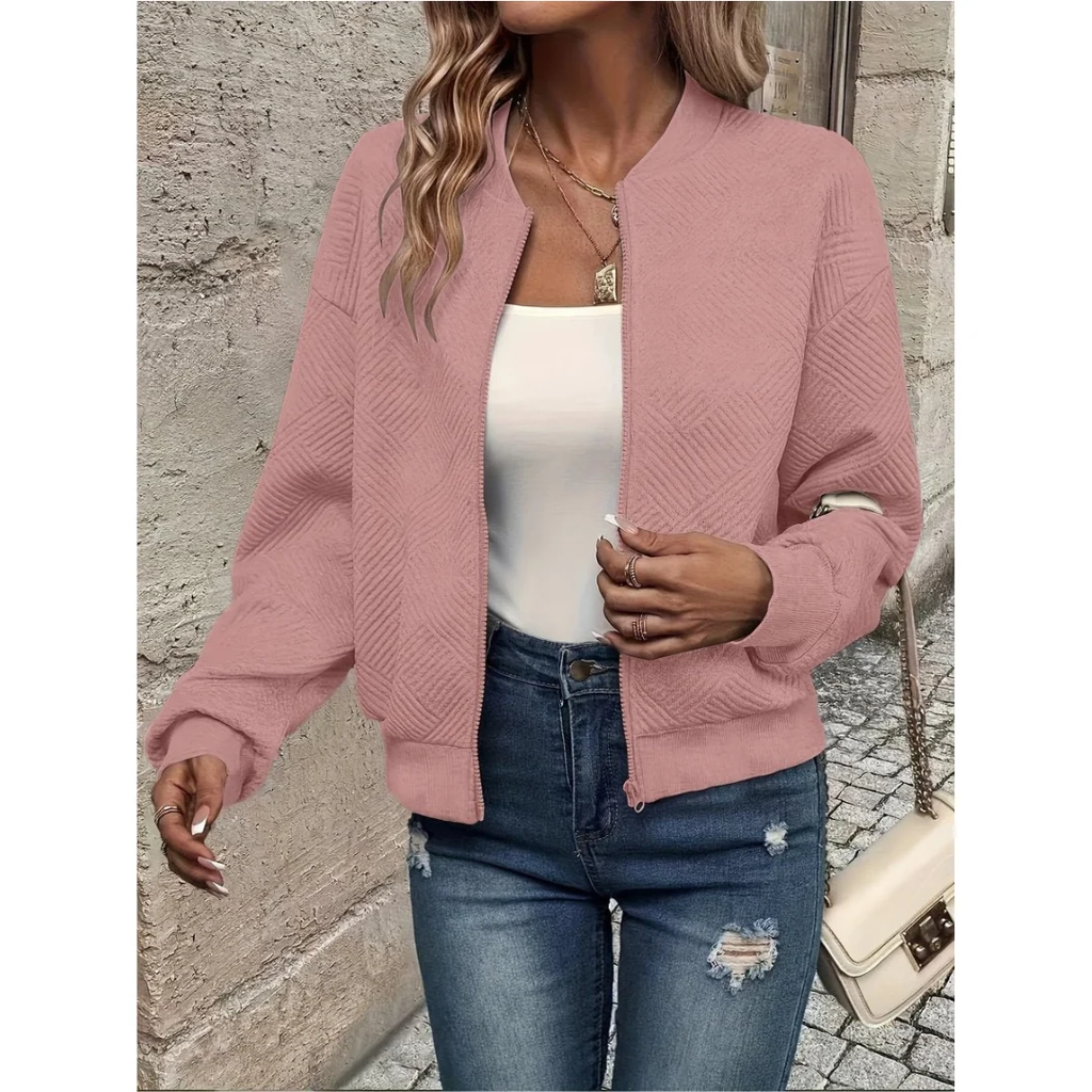 Yasmina | Bomberjacke Damen mit Reißverschluss und Taschen