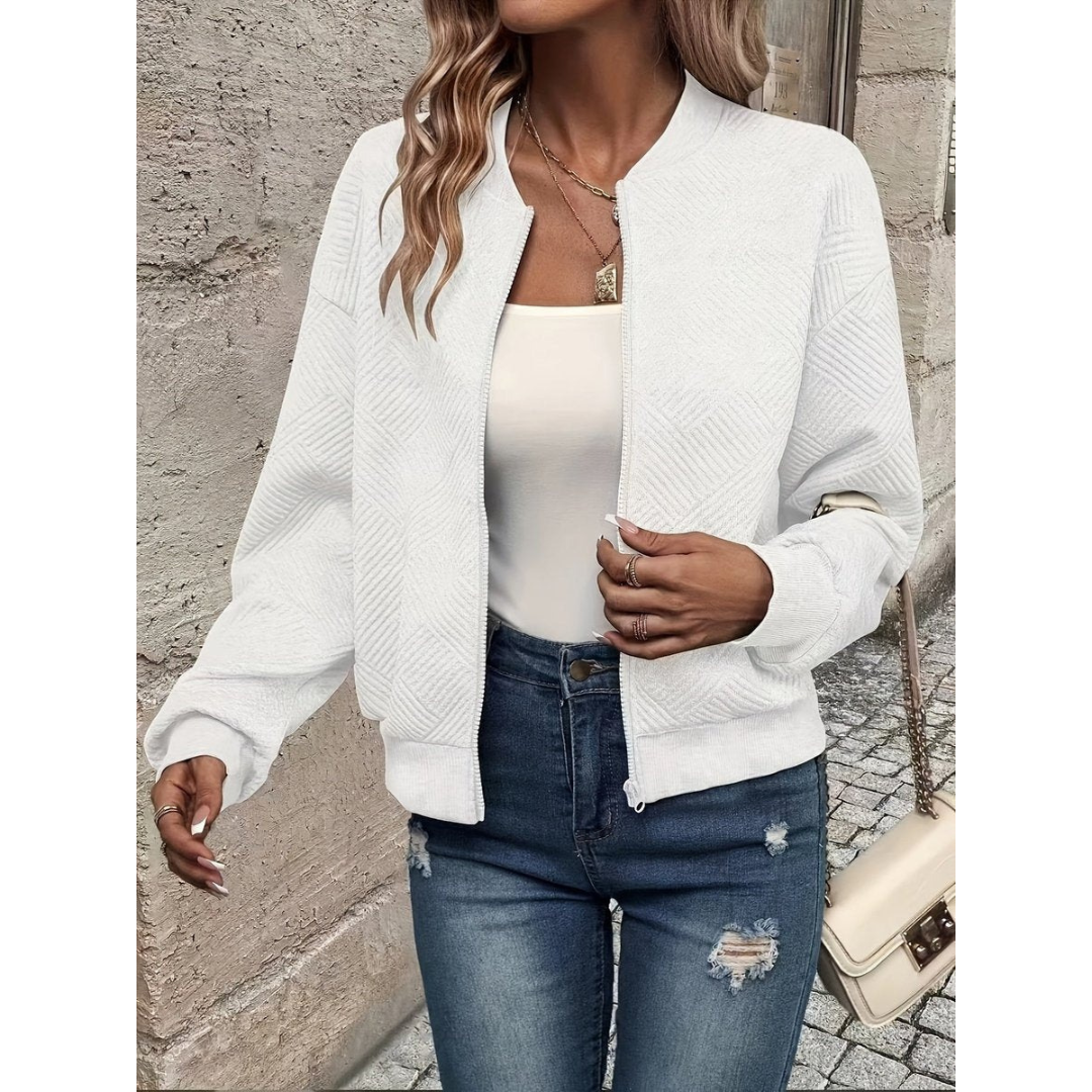Yasmina | Bomberjacke Damen mit Reißverschluss und Taschen