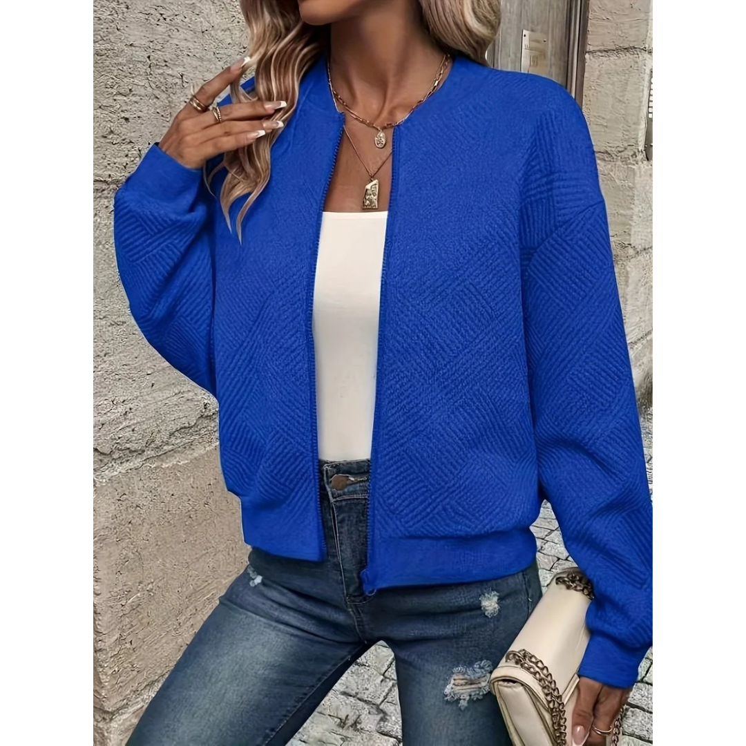 Yasmina | Bomberjacke Damen mit Reißverschluss und Taschen