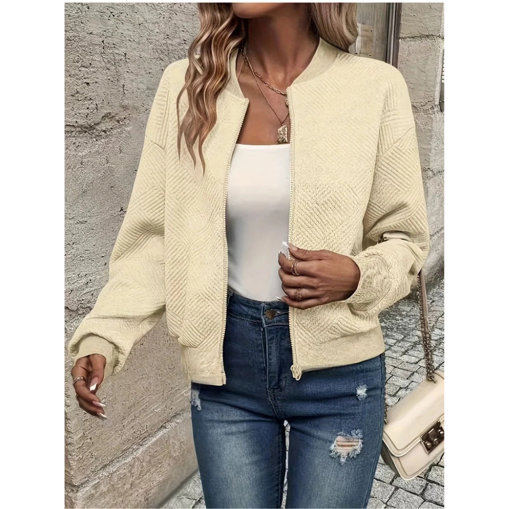 Yasmina | Bomberjacke Damen mit Reißverschluss und Taschen