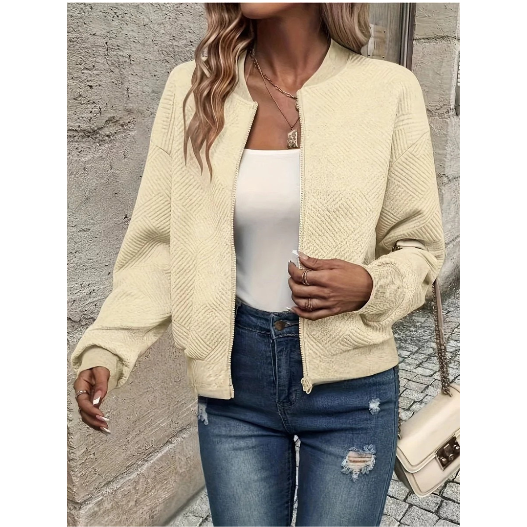 Yasmina | Bomberjacke Damen mit Reißverschluss und Taschen