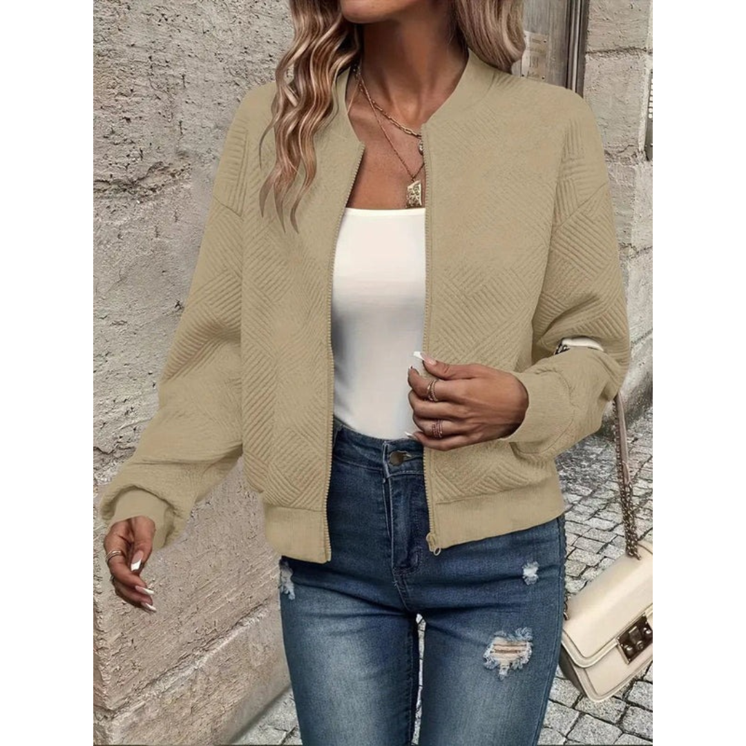 Yasmina | Bomberjacke Damen mit Reißverschluss und Taschen