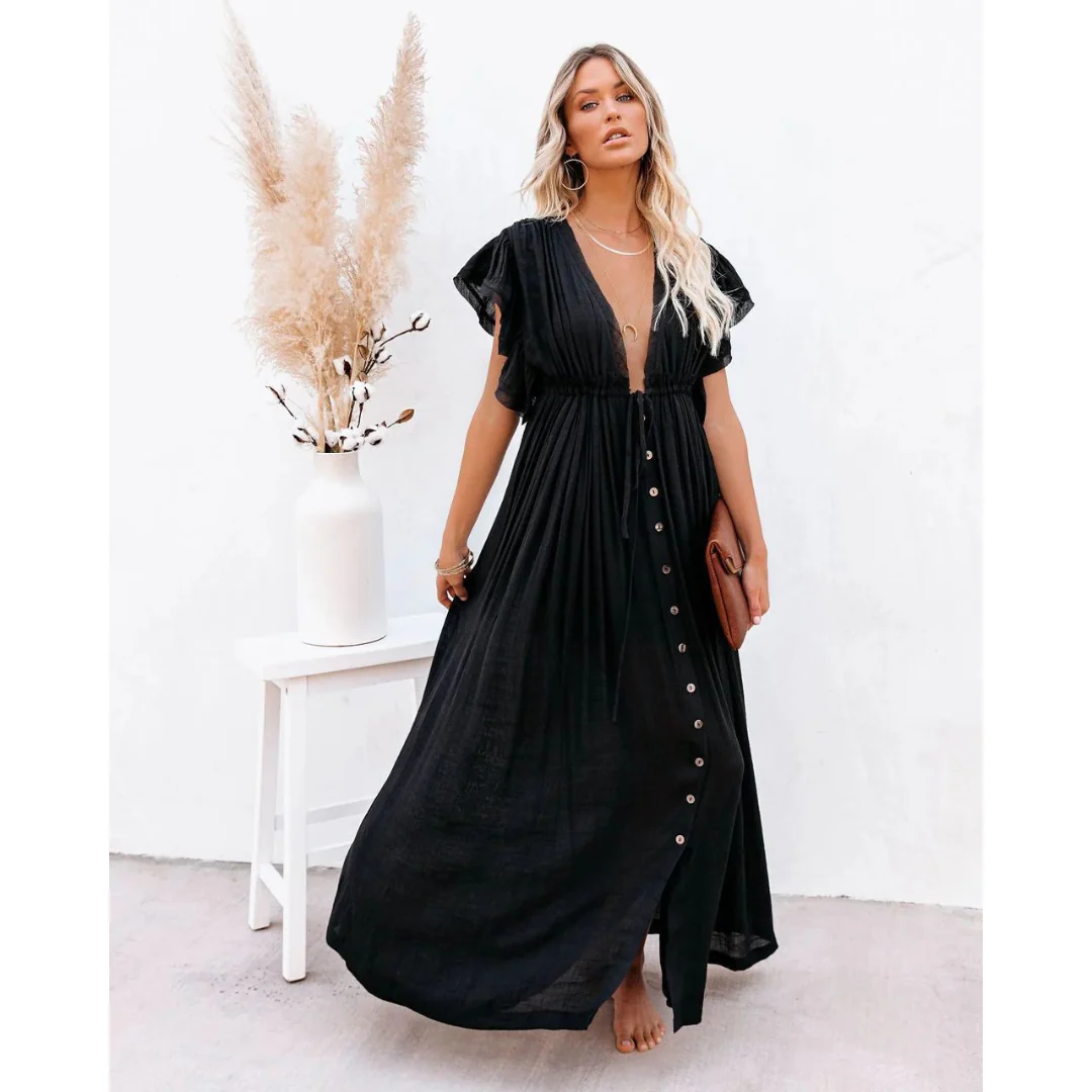 Yelena | Damen Modernes Sommerkleid Maxi Boho Stilvoll
