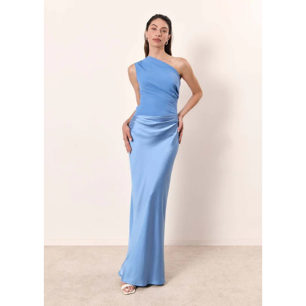 Ylva | Damen Maxi Kleid Für Hochzeitsgast Ein Schulter Stil