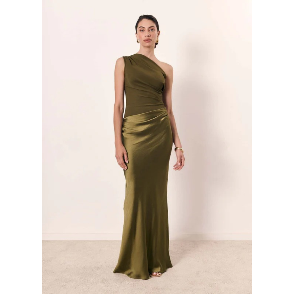 Ylva | Damen Maxi Kleid Für Hochzeitsgast Ein Schulter Stil