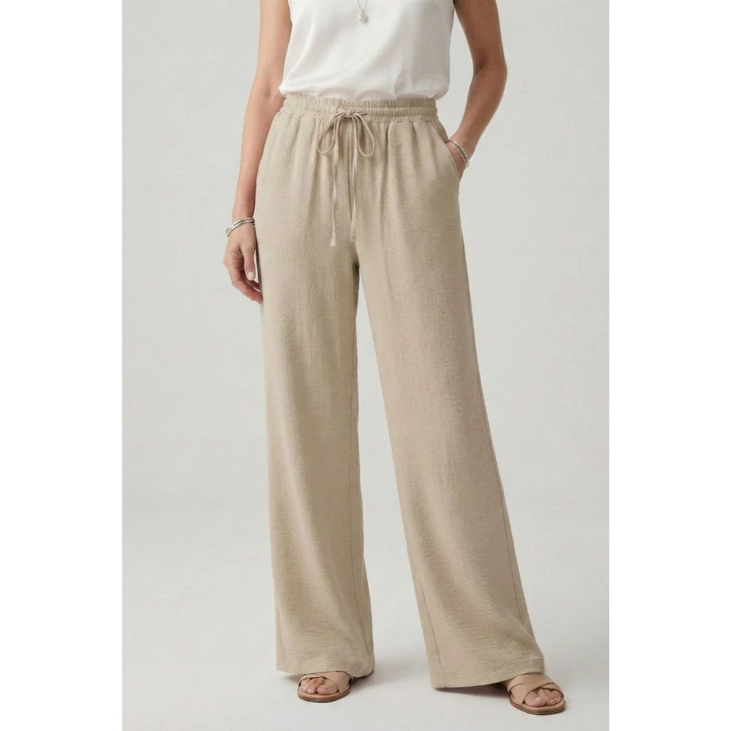 Mathilda | Damen Palazzo Hose Mit Kordelzug Für Freizeit