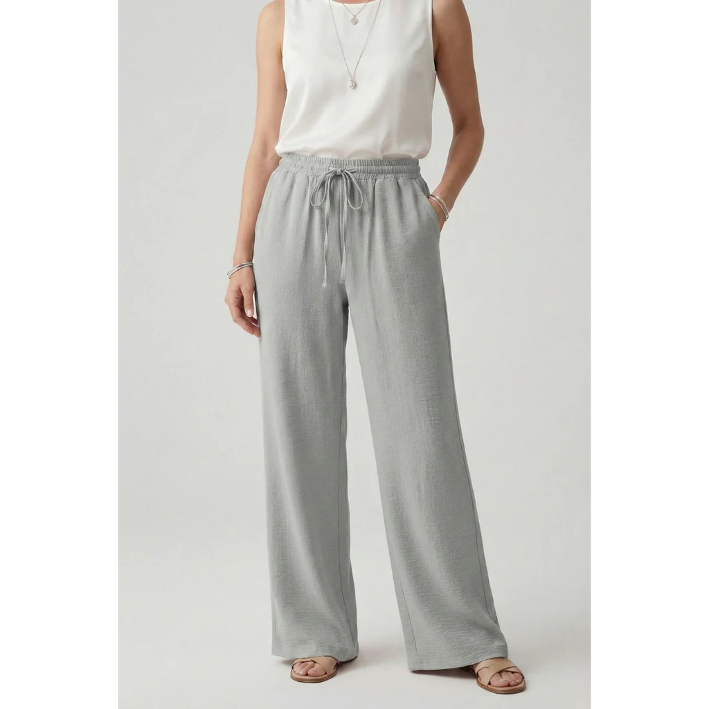 Mathilda | Damen Palazzo Hose Mit Kordelzug Für Freizeit
