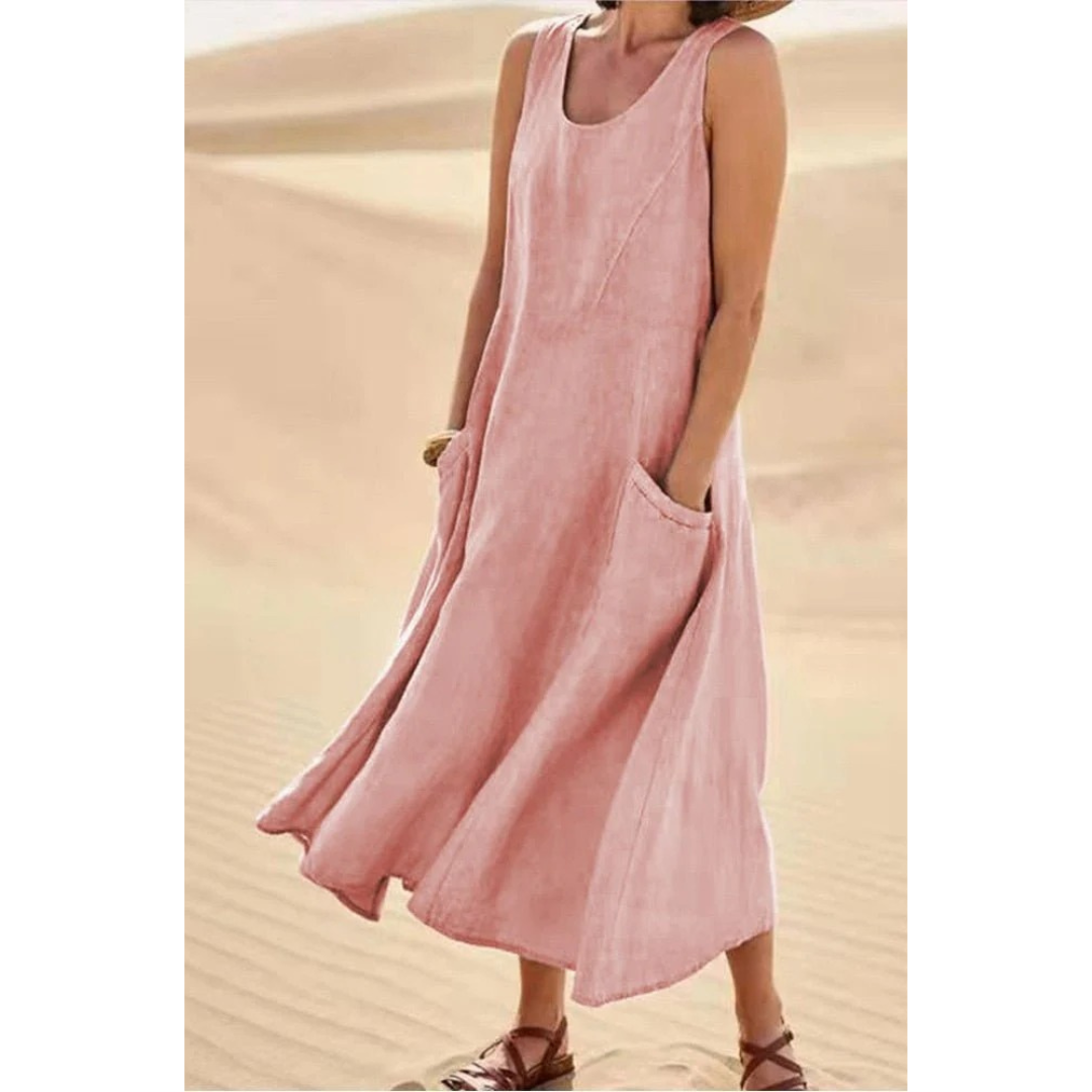 Zehra | Modernes Damen Sommerkleid Maxi Freizeit Urlaub
