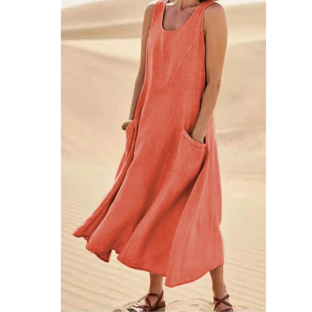 Zehra | Modernes Damen Sommerkleid Maxi Freizeit Urlaub