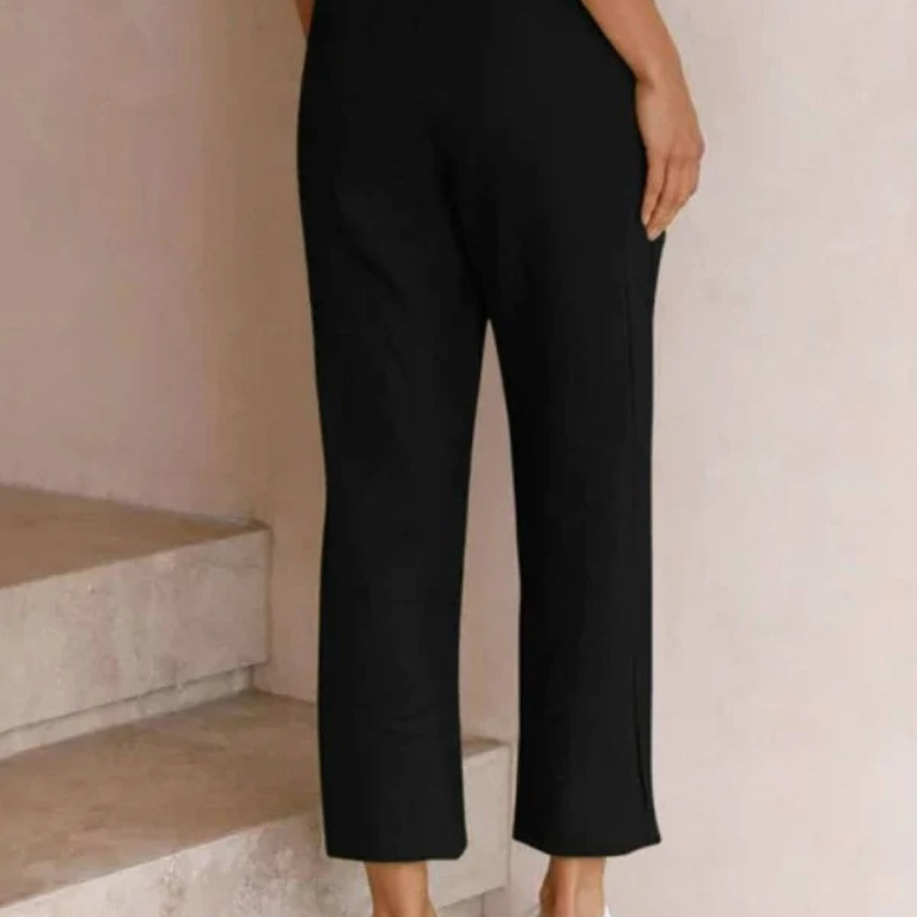 Zilan | Bequeme Damen Hose schmal Kordelzug modern