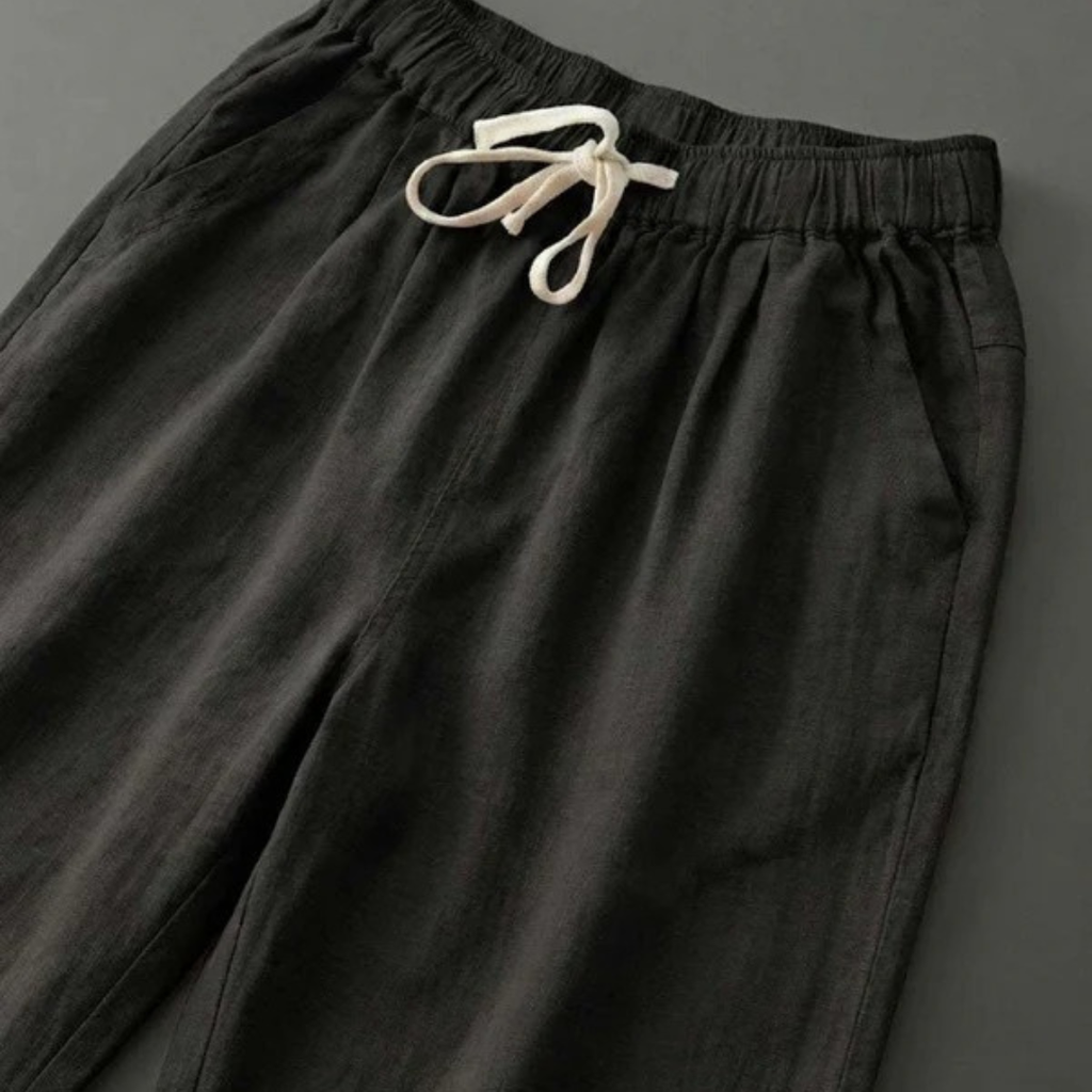 Zilan | Bequeme Damen Hose schmal Kordelzug modern