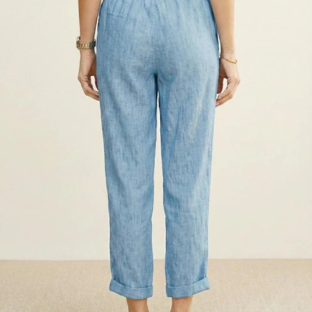 Zilan | Bequeme Damen Hose schmal Kordelzug modern