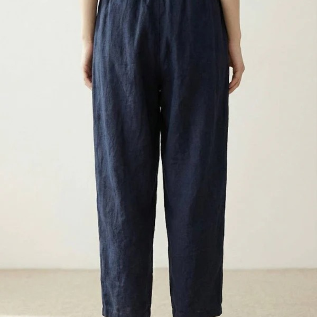 Zilan | Bequeme Damen Hose schmal Kordelzug modern
