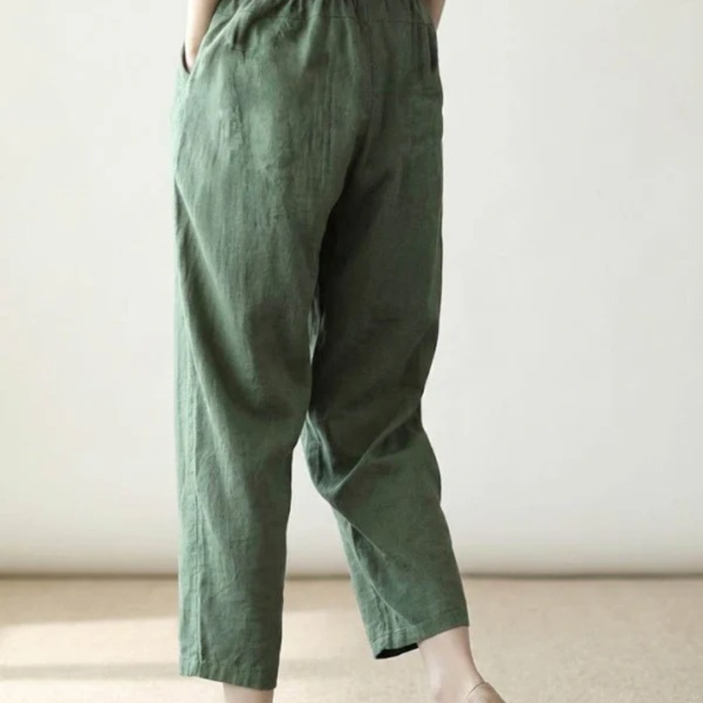 Zilan | Bequeme Damen Hose schmal Kordelzug modern