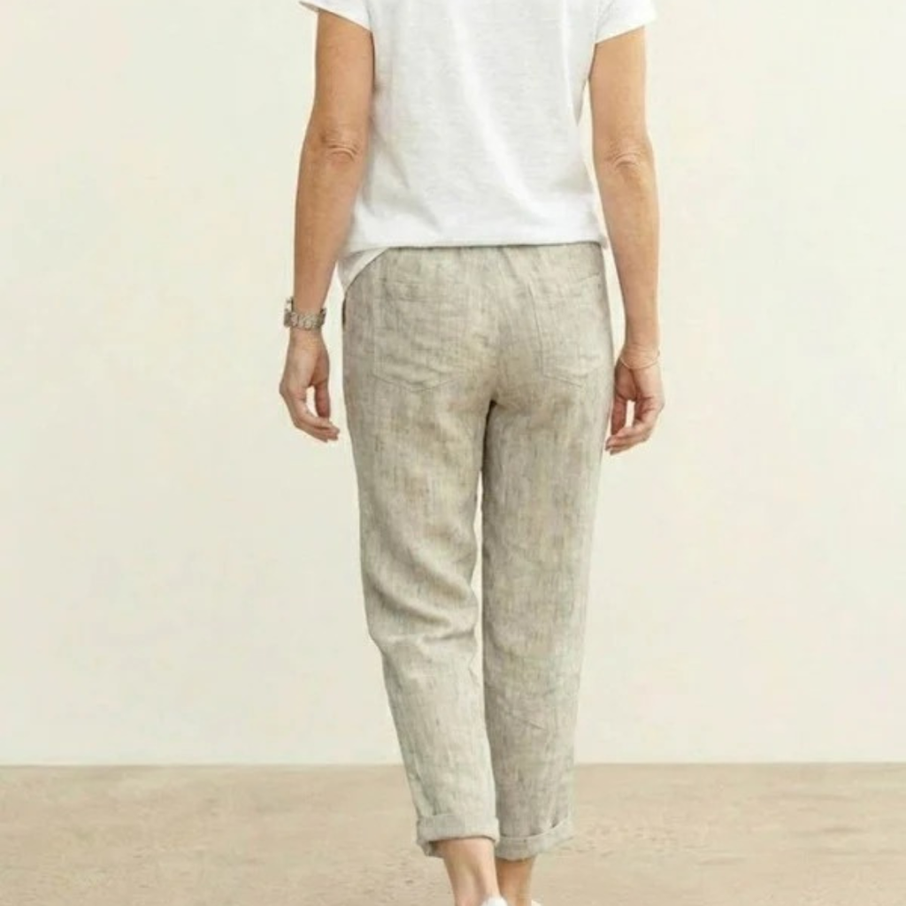Zilan | Bequeme Damen Hose schmal Kordelzug modern
